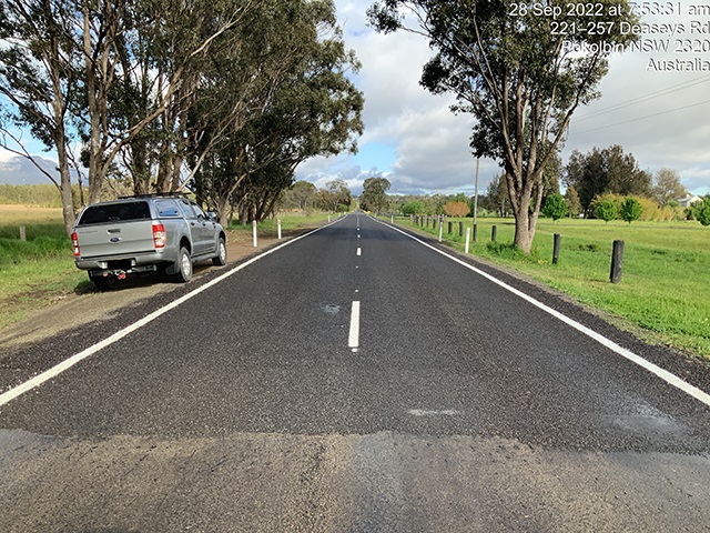 Newly sealed Deasy's Road