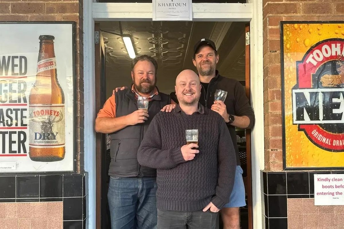 Khartoum Hotel _ Chris White (C) with business partners Michael Heathwood (L) and Daniel Heathwood (R).jpg